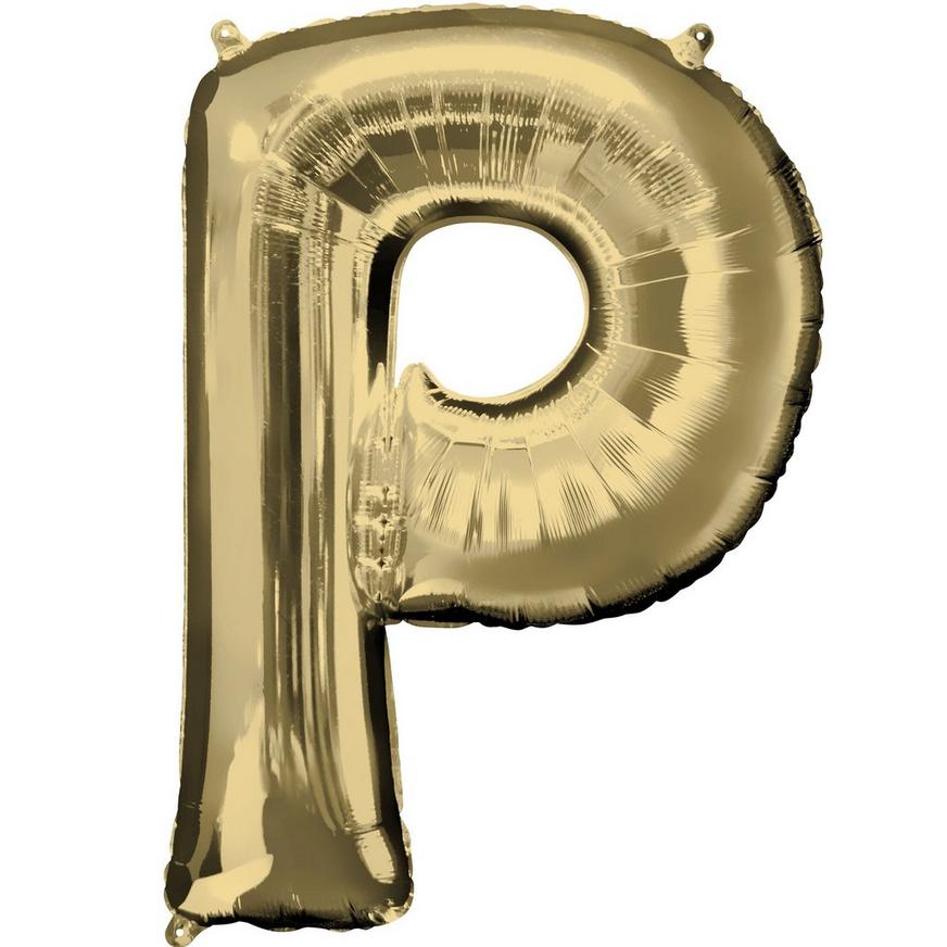34in White Gold Letter Balloon (P)